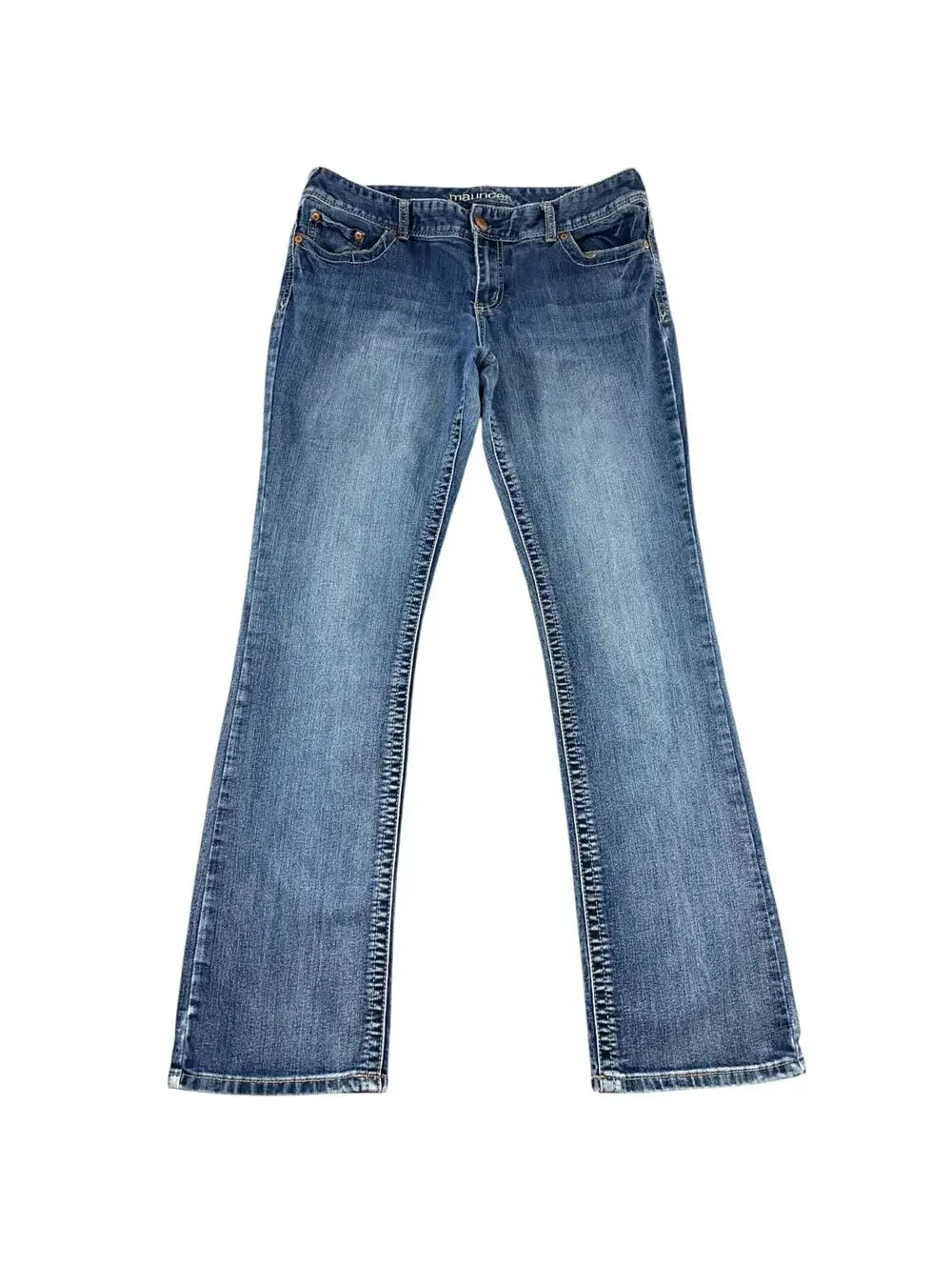 Maurices Medium‎ Wash Embroidered Bootcut Jeans